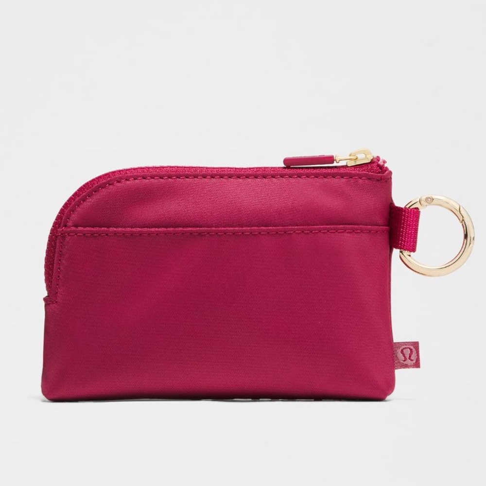Lululemon Clippable Card Pouch (Berry Rumble/Jewelled Megenta/Gold) *Sold Out - Picture 2 of 4